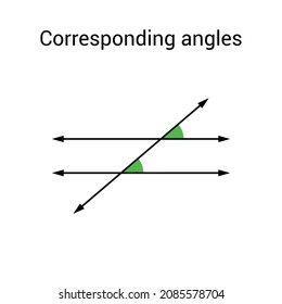 Corresponding angles with parallel lines in mathematics