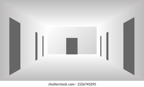 Corridor abstract illustration vector design. 