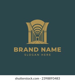 Corridor Arichitecture Logo Vector Illustration