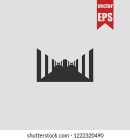 
Corridor icon isometric room.Vector illustration.