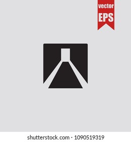 Corridor icon in trendy isolated on grey background.Vector illustration.