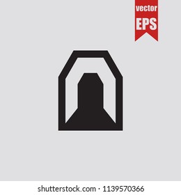 Corridor icon in trendy isolated on grey background.Vector illustration.