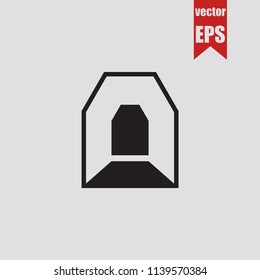 Corridor icon in trendy isolated on grey background.Vector illustration.