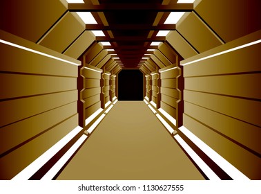 Corridors secret Building. vector illustration