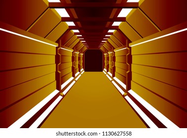 Corridors secret Building. vector illustration