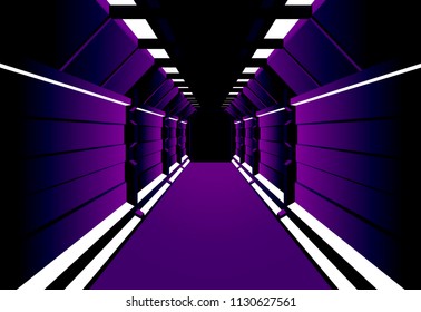 Corridors secret Building. vector illustration