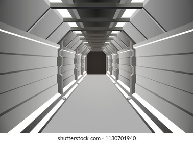 corridors secret building. vector illustration