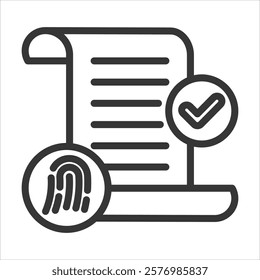 Corroborate Outline Icon Vector Illustration