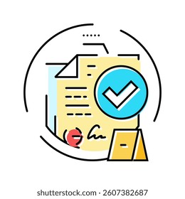corroborating evidence crime color icon vector. corroborating evidence crime sign. isolated symbol illustration