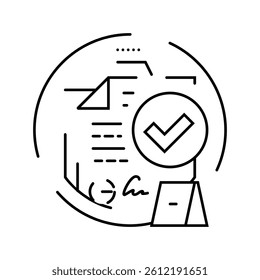 corroborating evidence crime line icon vector. corroborating evidence crime sign. isolated contour symbol black illustration