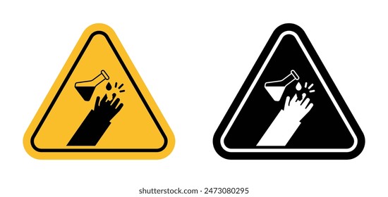 Corrosive Acid Safety Sign Protect Against Acidic Substance Hazards