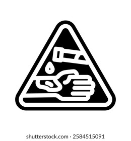 corrosive bleach glyph icon vector. corrosive bleach sign. isolated symbol illustration