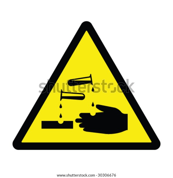 Corrosive Hazard\
Sign