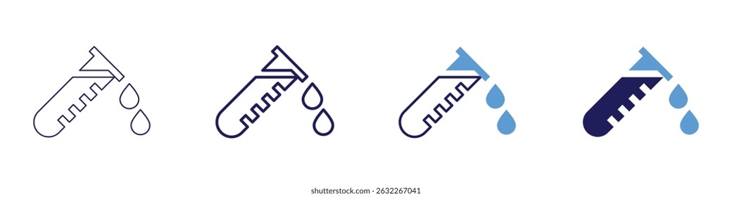 Corrosive icon in 4 different styles. Thin Line, Line, Bold Line, Duotone. Duotone style. Editable stroke.