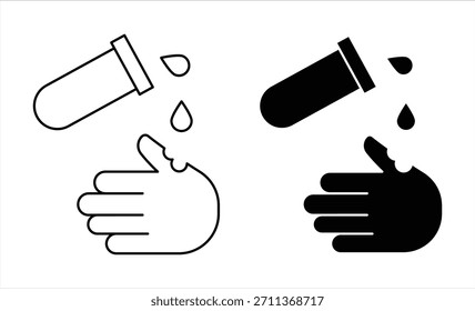 Icono corrosivo. Icono de material corrosivo Ilustración vectorial