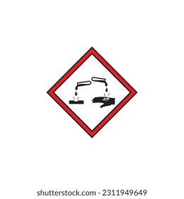 vector de símbolo de icono corrosivo
