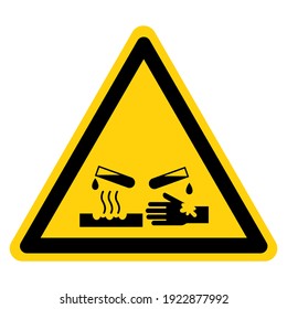 Corrosive Material Symbol ,Vector Illustration, Isolate On White Background Label. EPS10