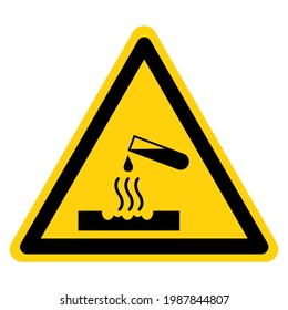 Corrosive Material Symbol ,Vector Illustration, Isolate On White Background Label. EPS10