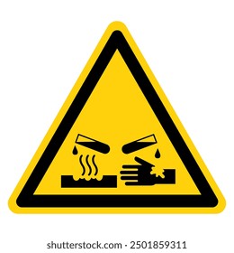 Corrosive Material Symbol ,Vector Illustration, Isolate On White Background Label. EPS10