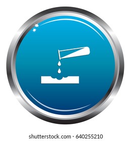 Corrosive sign Blue Icon