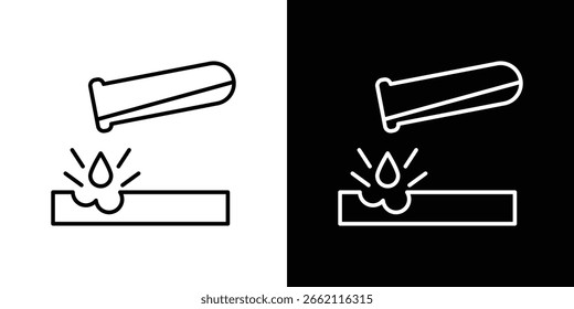 Ícone de substância corrosiva para Aplicativos. Modelo de design de ícone.