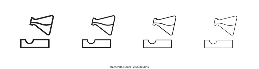 Korrosive Substanz Ikonensatz, Illustration, Schwarz