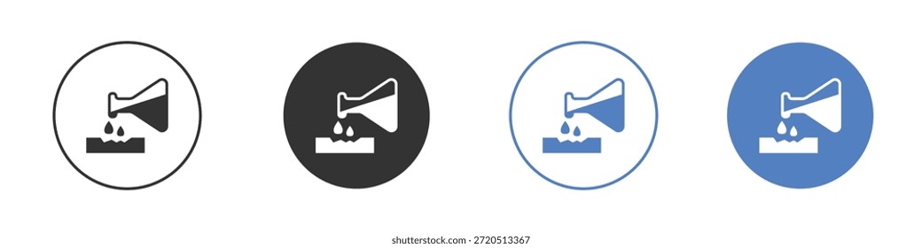 Coleção de ilustrações de clip-art de vetor de ícone de substância corrosiva