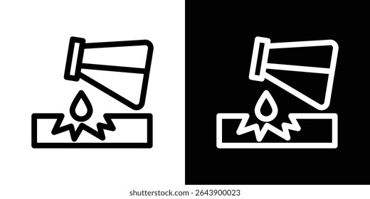 Ícone de substância corrosiva vetor ilustração de elemento simples editável