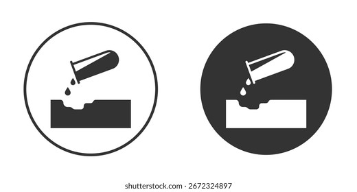 Icone de substância corrosiva vetor ícone sólido estilo ilustração. Arquivo EPS 10
