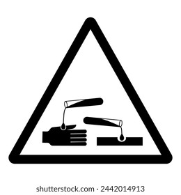 Corrosive Substance Symbol Sign, Vector Illustration, Isolate On White Background Label .EPS10