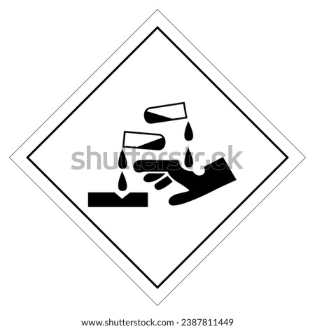 Corrosive Substance Symbol ,Vector Illustration, Isolate On White Background Label. EPS10