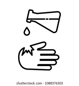 Corrosive substance, vector illustration