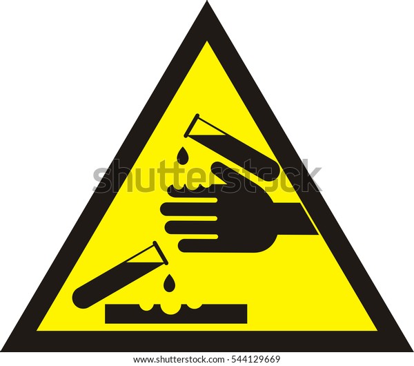 Corrosive Warning Sign Stock Vector (royalty Free) 544129669 