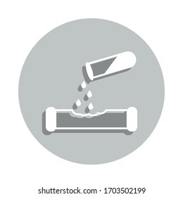 corrosiveness, harmful drops badge icon. Simple glyph, flat vector of Miscellaneous icons for ui and ux, website or mobile application