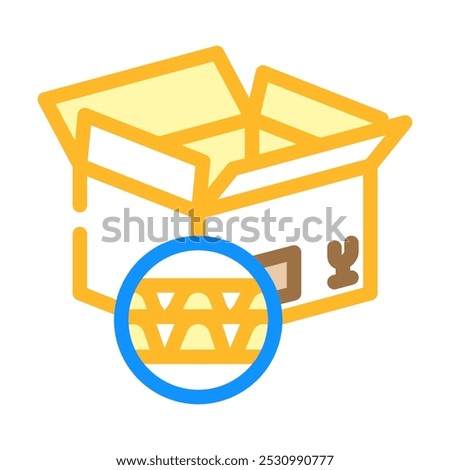 corrugated box cardboard packaging color icon vector. corrugated box cardboard packaging sign. isolated symbol illustration