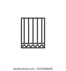 Icône de ligne Boîte ondulée. signe de style linéaire pour concept mobile et web design. Icône d'Image vectorielle de contour de paquet ondulé. Symbole, illustration logo. graphique d'Image vectorielle