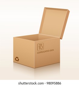 Corrugated box recycle. vector illustration