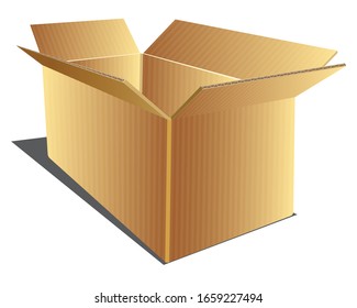 Corrugated Cardboard Box Illustration Vector