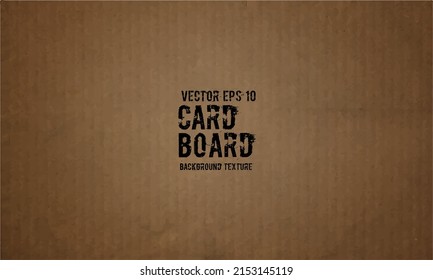 Corrugated cardboard brown paper background. Texture vector illustration. EPS 10