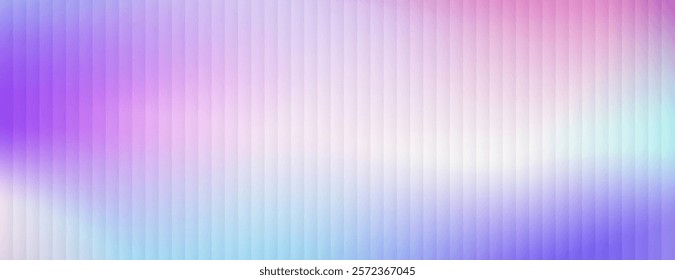 Corrugated, fluted glass vector texture. Ribbed plastic gradient background