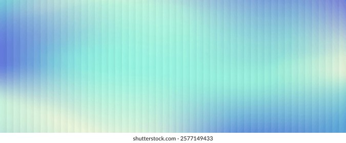 Corrugated, fluted glass vector texture. Ribbed plastic gradient background