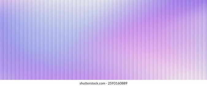 Corrugated, fluted glass vector texture. Ribbed plastic gradient background