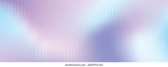 Corrugated, fluted pastel purple colored glass vector texture. Ribbed plastic gradient background