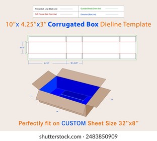 Corrugated Golden Box, Shipping Box, Packaging Box  10X4.25X3 inches. A box is a container with a dimensional structure used to store, protect, and transport items.