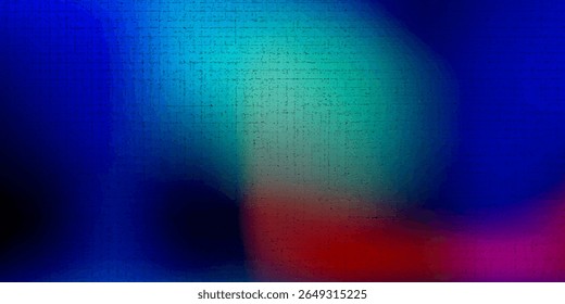 Geriffelter irisierender Glashintergrund mit Farbverlauf gerippt abstraktes Design und blaues Muster.