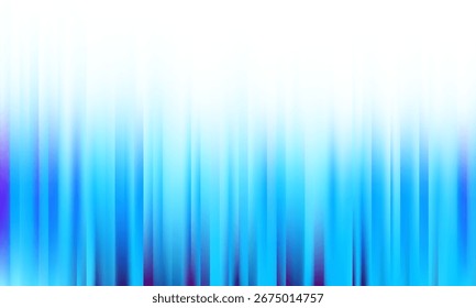 Fondo de vidrio iridiscente corrugado con diseño abstracto acanalado degradado y patrón azul. Efecto de color con desenfoque de línea de neón y luz metálica. Vector superpuesto textura transparente con prisma de brillo.