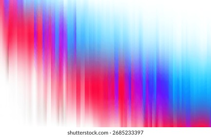 Fondo de vidrio iridiscente corrugado con diseño abstracto acanalado degradado y patrón azul. Efecto de color con desenfoque de línea de neón y luz metálica. Vector superpuesto textura transparente con prisma de brillo.