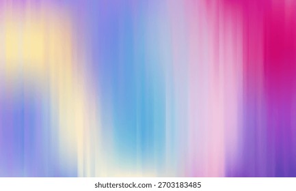Fondo de vidrio iridiscente corrugado con diseño abstracto acanalado degradado y patrón azul. Efecto de color con desenfoque de línea de neón y luz metálica. Vector superpuesto textura transparente con prisma de brillo.