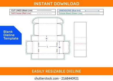 Corrugated mailer box or shipping roll end box with separator dieline template 