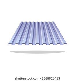 Corrugated metal roof vector isolated on white background.